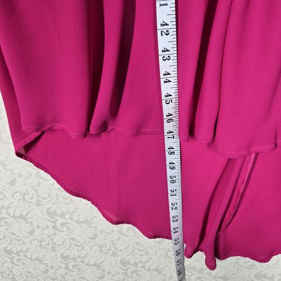 Adrienne Vittadini Maxi Slip Dress 8 Fuschia Pink V Neck Spaghetti Straps READ - Picture 12 of 13